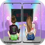 bff best friend wallpaper android application logo